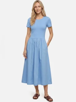 Marc O'Polo Denim Damen Kleid in hellblau - Länge: midi