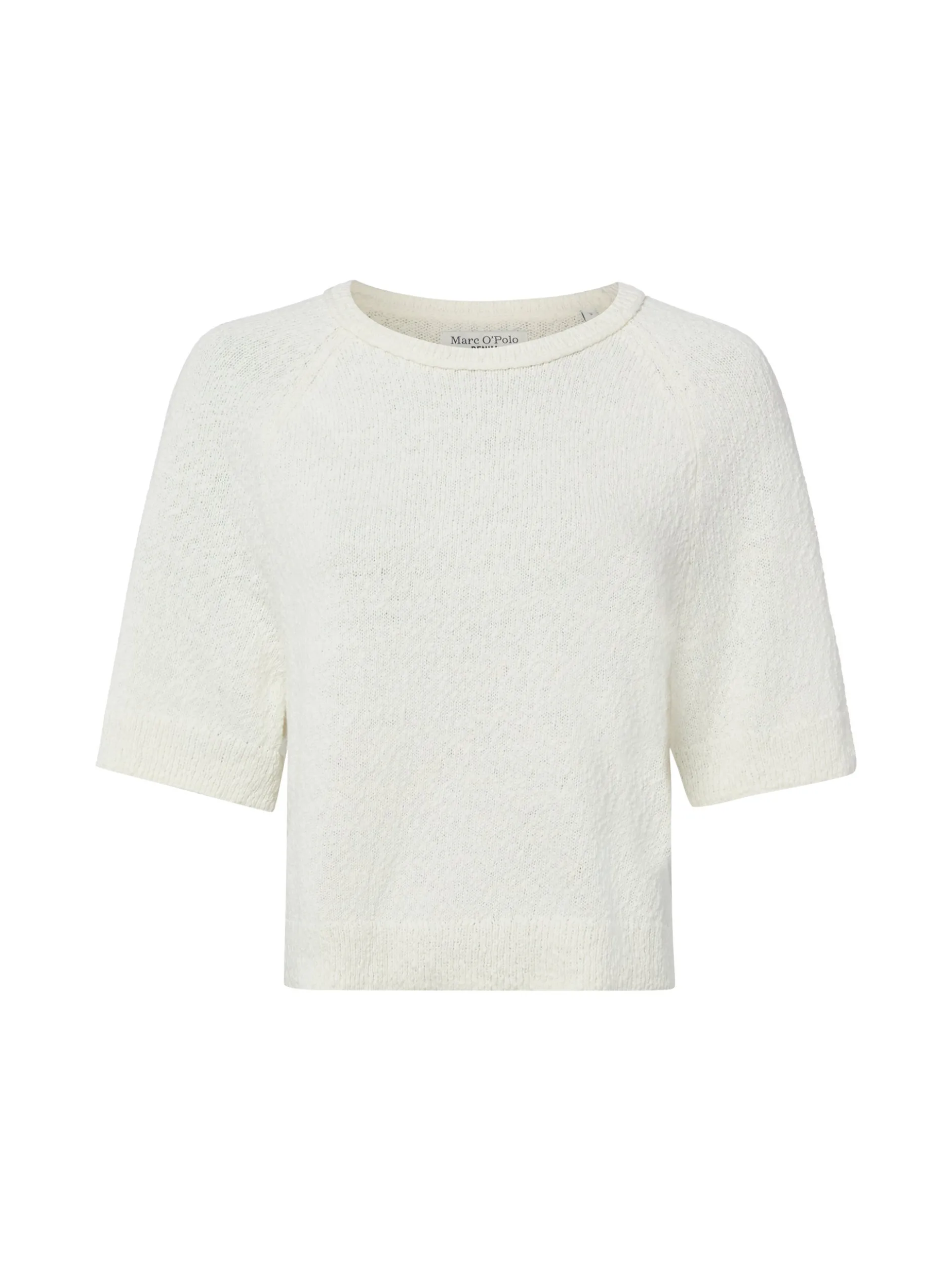 Marc O'Polo Denim Damen Kurzarm-Strickpullover in ecru