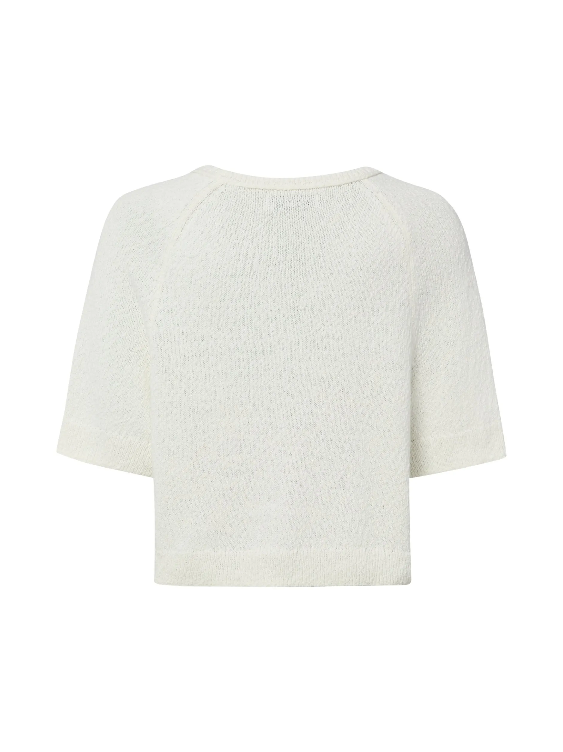 Marc O'Polo Denim Damen Kurzarm-Strickpullover in ecru