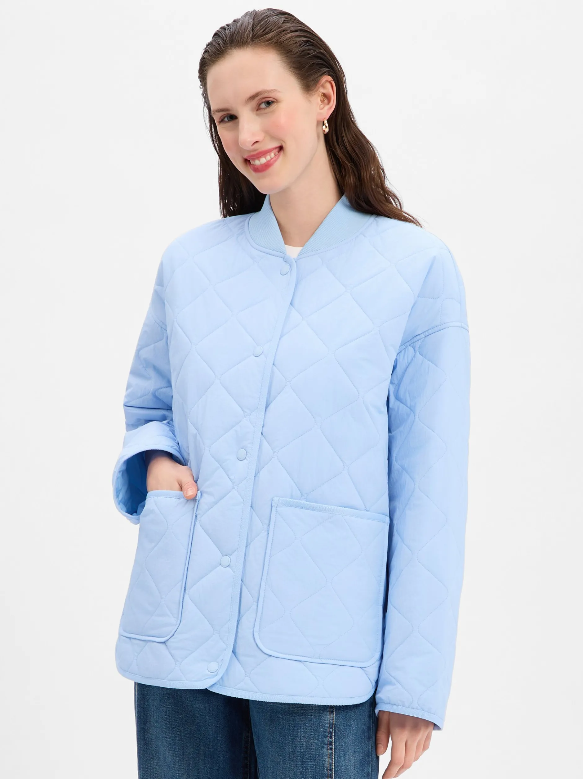 Marc O'Polo Denim Damen Steppjacke in hellblau