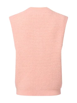 Marc O'Polo Denim Damen Strickweste mit Schurwolle und Alpaka in altrosa