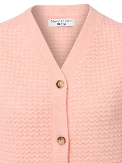 Marc O'Polo Denim Damen Strickweste mit Schurwolle und Alpaka in altrosa