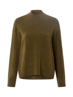 Marc O'Polo Denim Damen Strickpullover aus Schurwolle in khaki