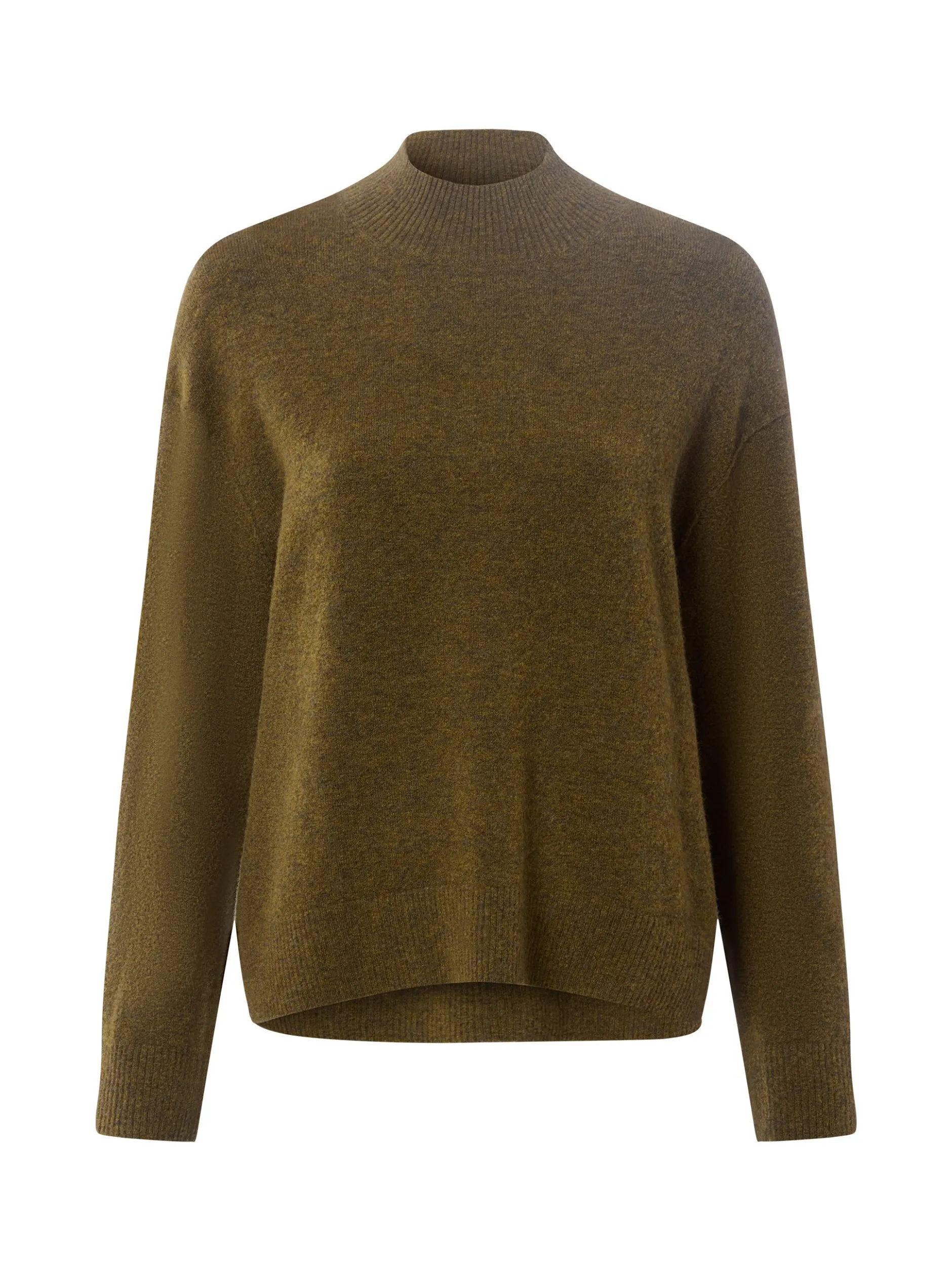 Marc O'Polo Denim Damen Strickpullover aus Schurwolle in khaki