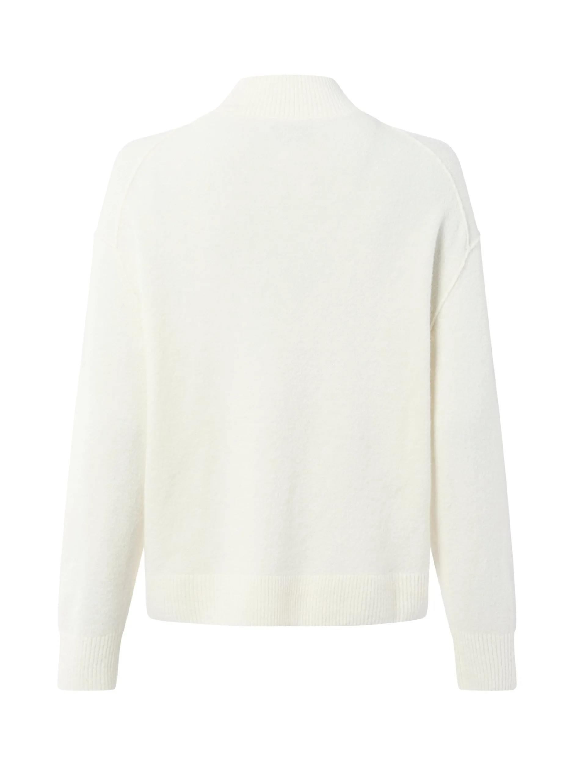 Marc O'Polo Denim Damen Strickpullover aus Schurwolle in ecru