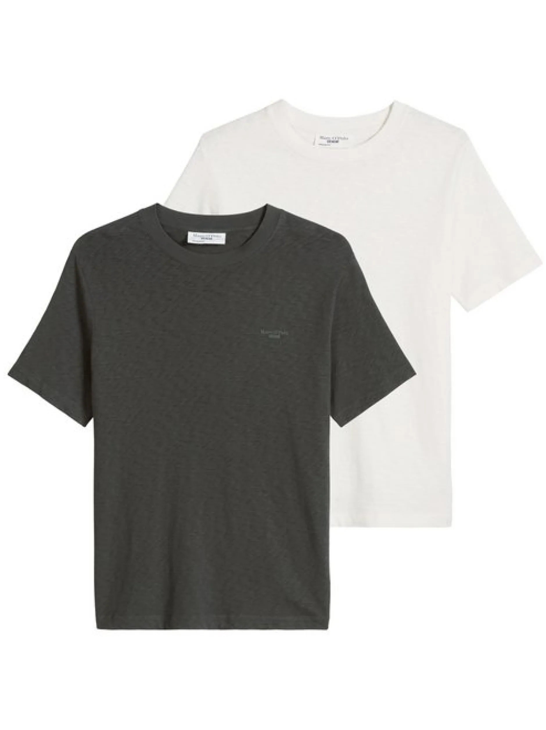Marc O'Polo Denim Herren T-Shirts im 2er-Pack in grau weiß