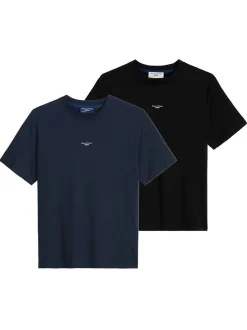 Marc O'Polo Denim Herren T-Shirts im 2er-Pack in blau schwarz
