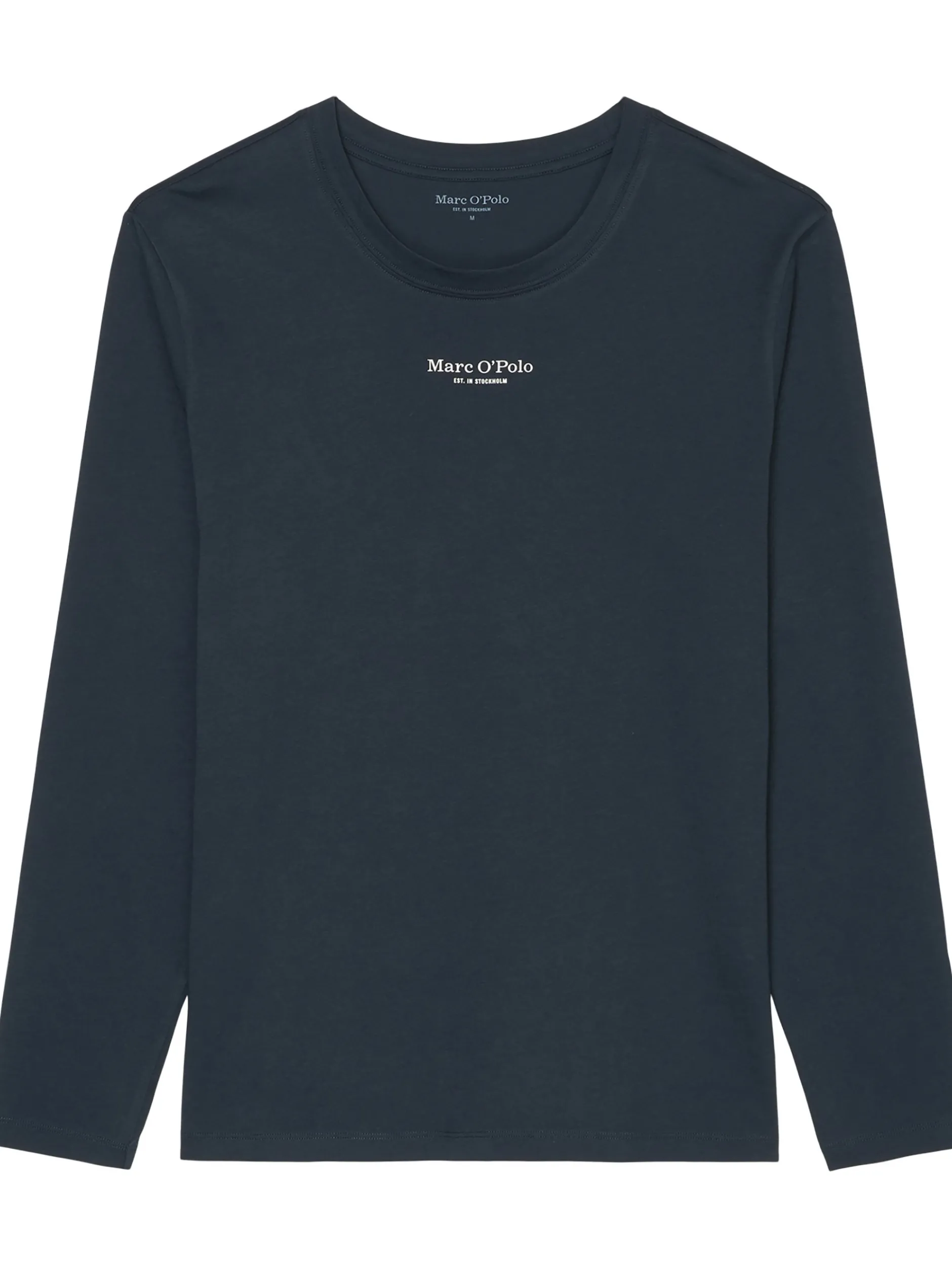 Marc O'Polo Herren Langarmshirt - Mix & Match Cotton in blau