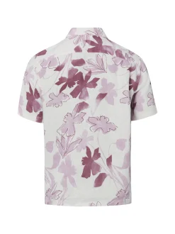 Marc O'Polo Herren Leinenhemd in aubergine ecru