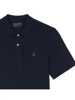 Marc O'Polo Herren Poloshirt in blau - Ärmel: kurzarm