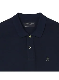 Marc O'Polo Herren Poloshirt in blau - Ärmel: kurzarm