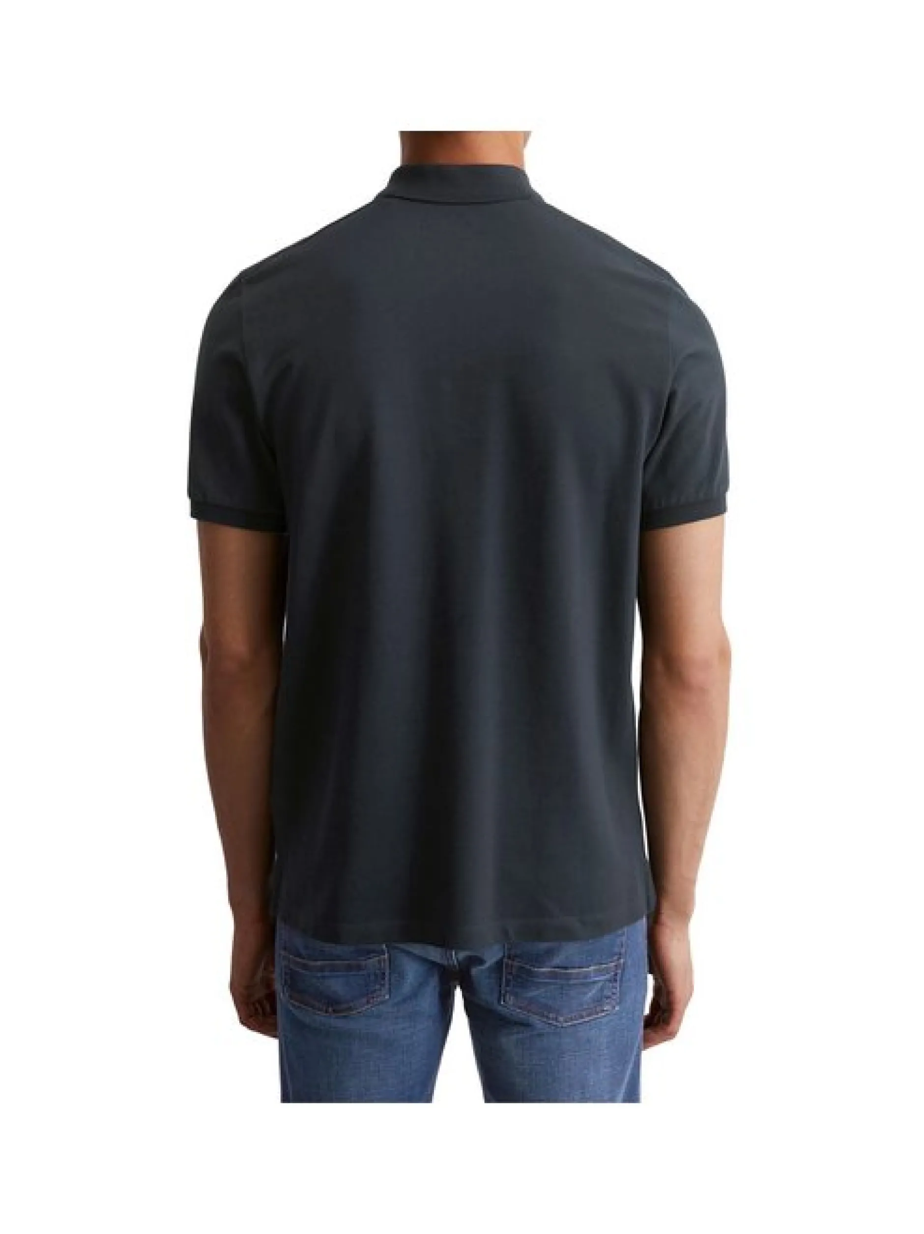 Marc O'Polo Herren Poloshirt in blau - Ärmel: kurzarm