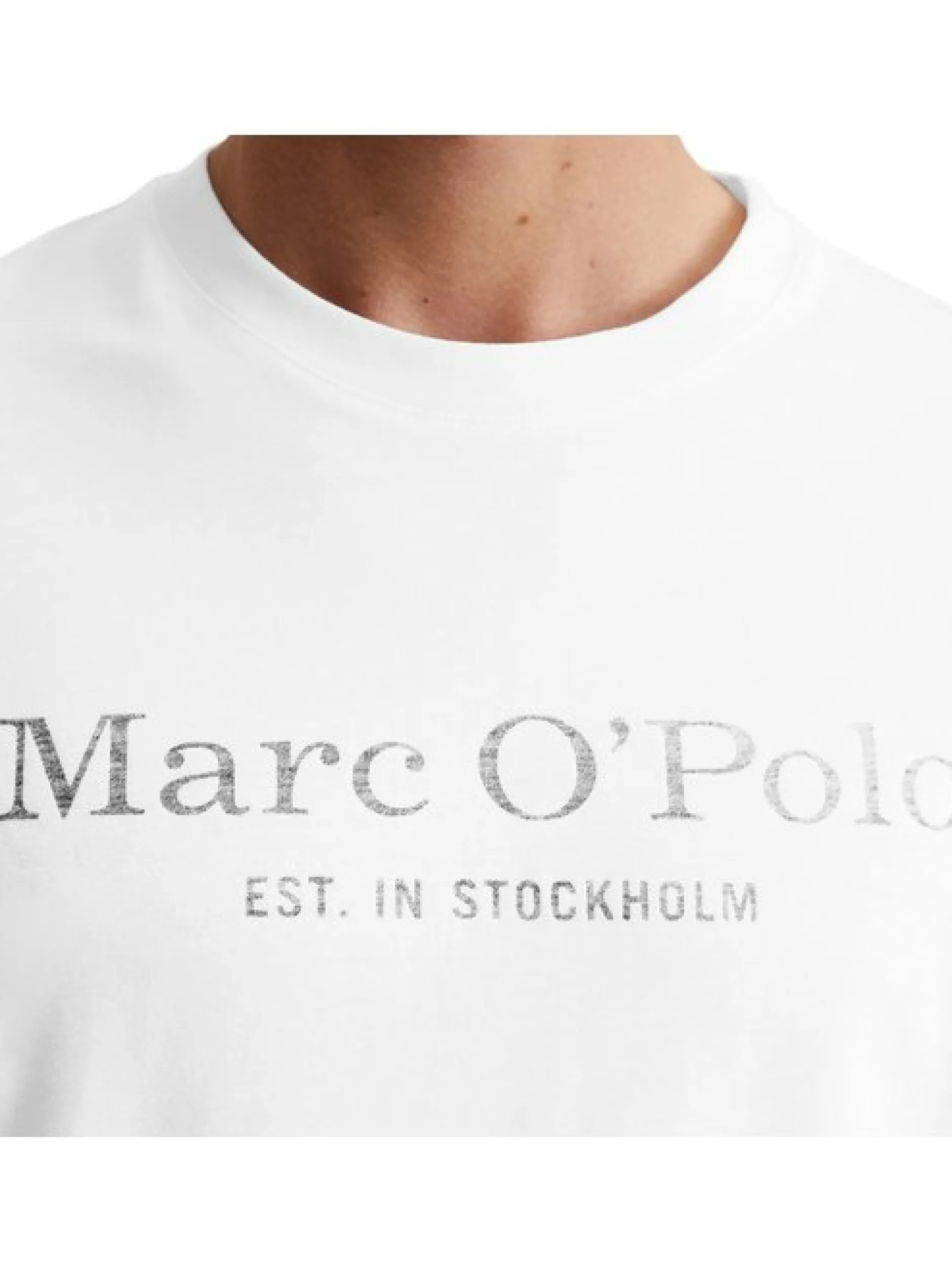 Marc O'Polo Herren T-Shirt 1er Pack in weiß