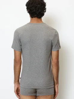 Marc O'Polo Herren T-Shirt - Iconic Rib in grau