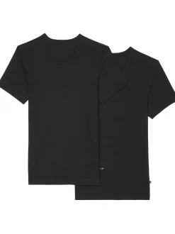 Marc O'Polo Herren T-Shirt - Iconic Rib in schwarz