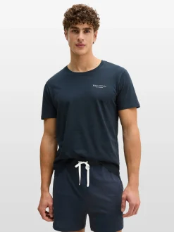 Marc O'Polo Herren T-Shirt in blau - Ärmel: kurzarm