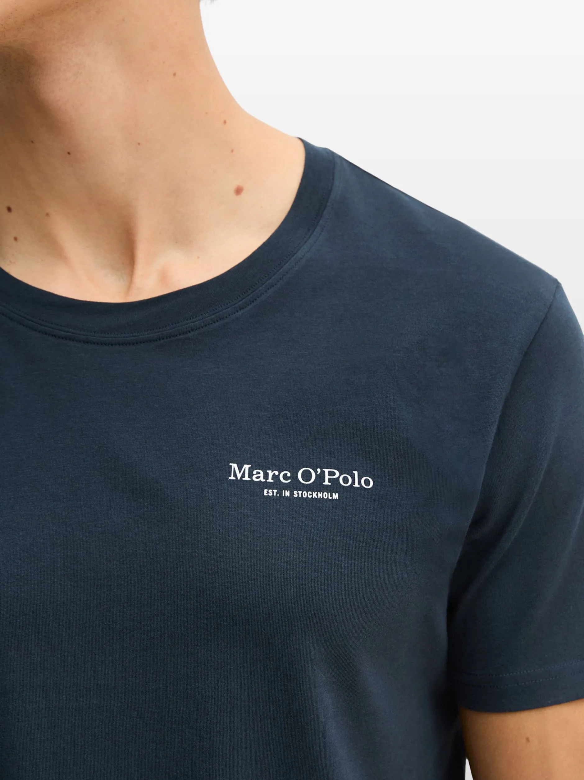 Marc O'Polo Herren T-Shirt in blau - Ärmel: kurzarm