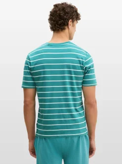 Marc O'Polo Herren T-Shirt in türkis - Ärmel: kurzarm