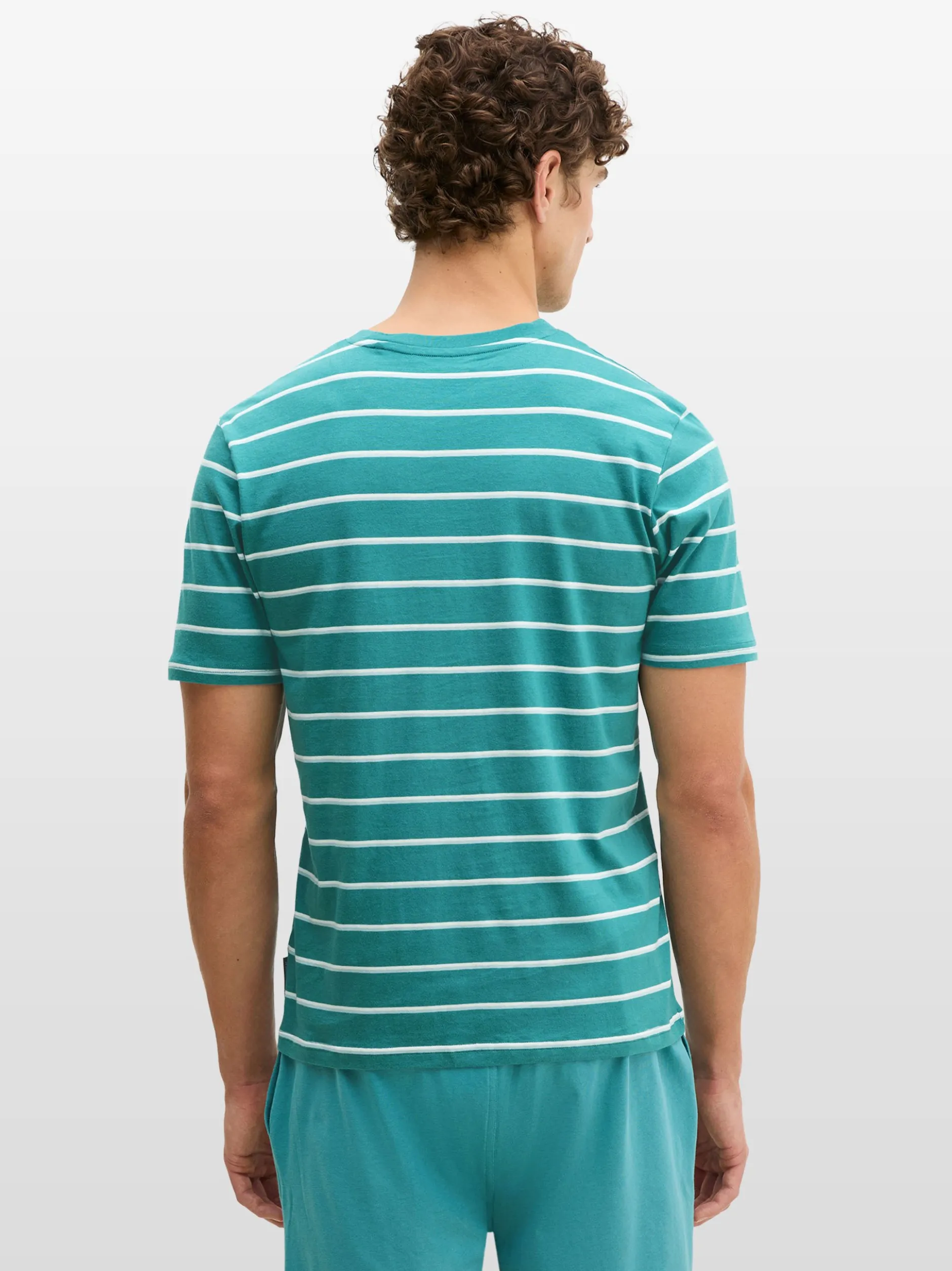 Marc O'Polo Herren T-Shirt in türkis - Ärmel: kurzarm