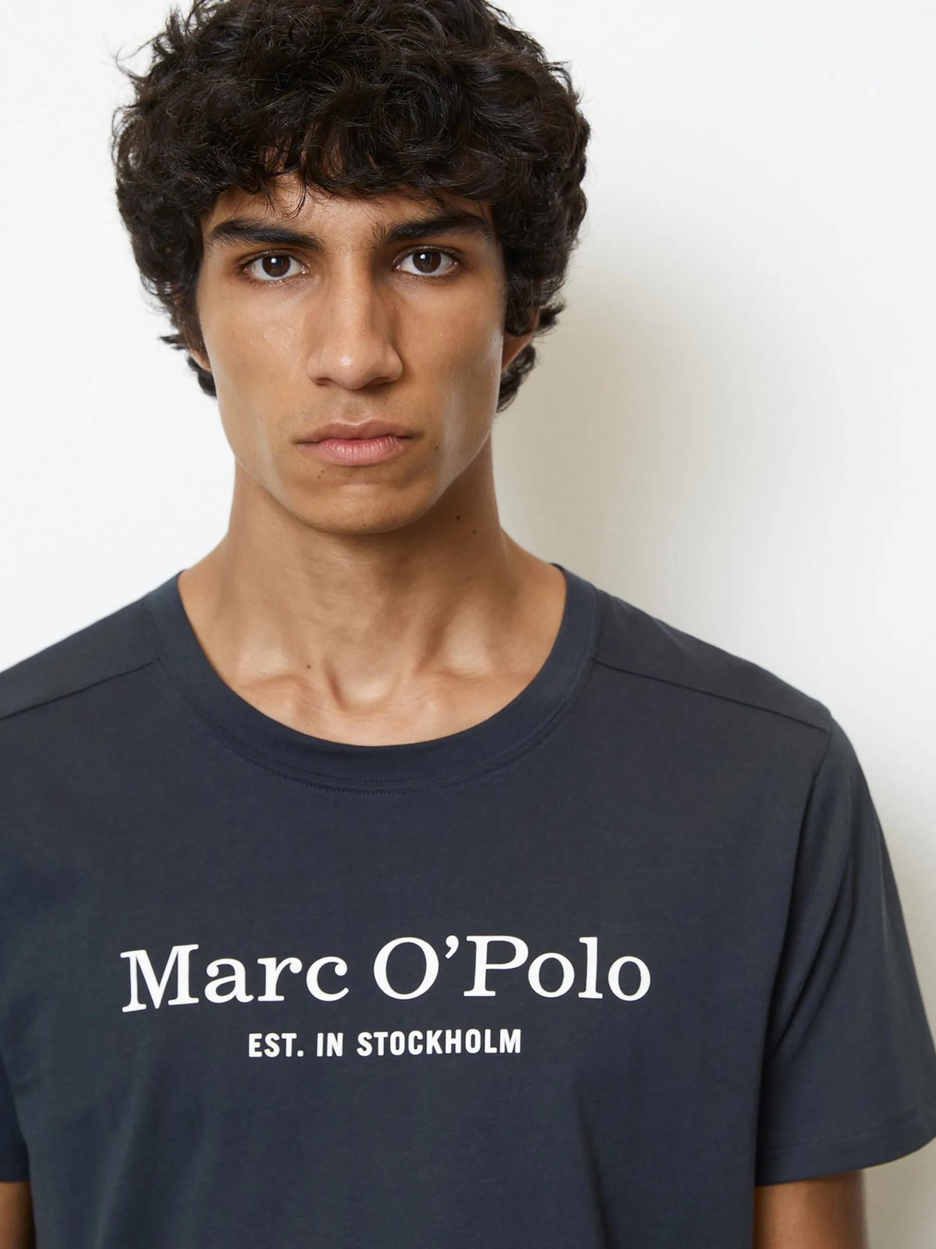 Marc O'Polo Herren T-Shirt - Mix & Match Cotton in blau