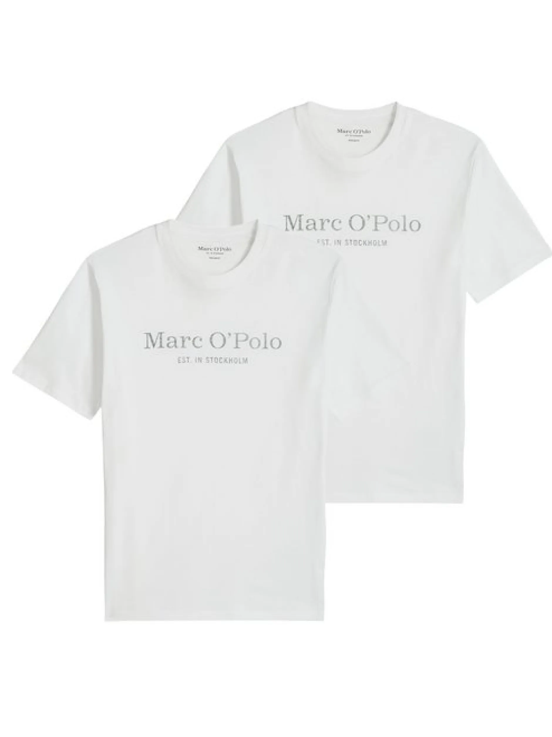 Marc O'Polo Herren T-Shirts im 2er-Pack in weiß