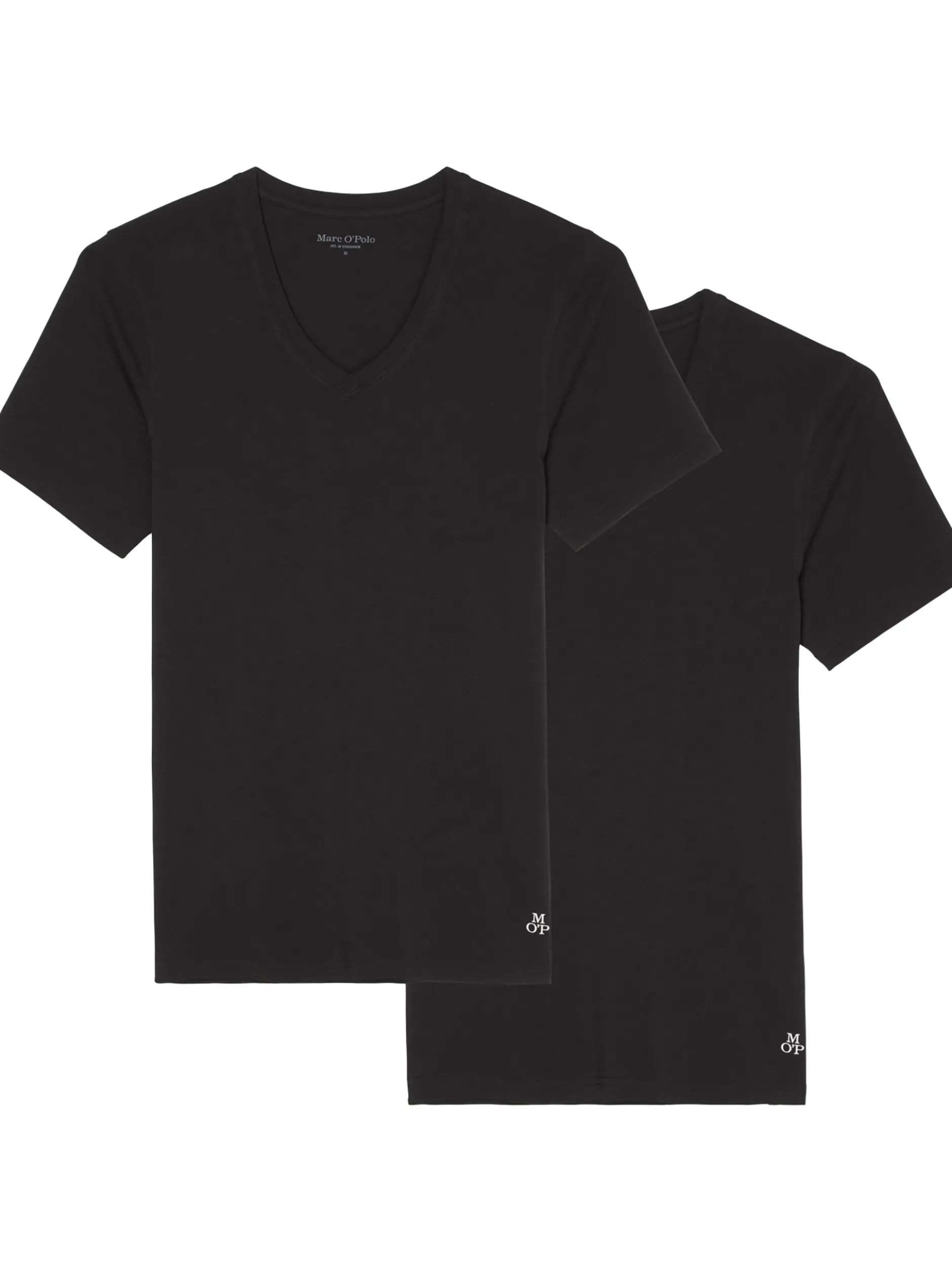 Marc O'Polo Herren V-Shirt - Essentials in schwarz