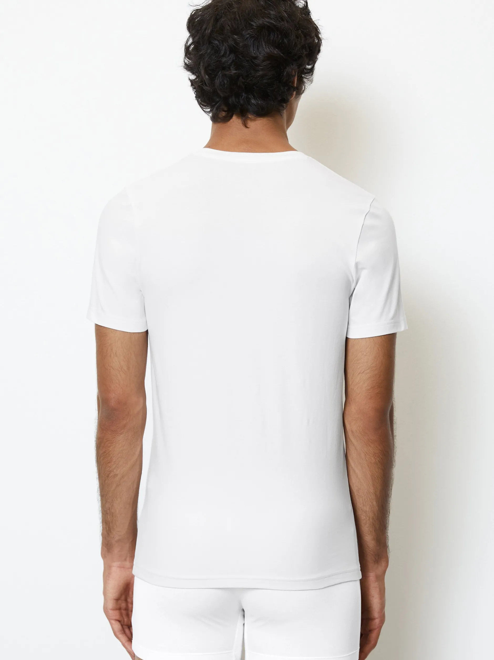 Marc O'Polo Herren V-Shirt - Essentials in weiß