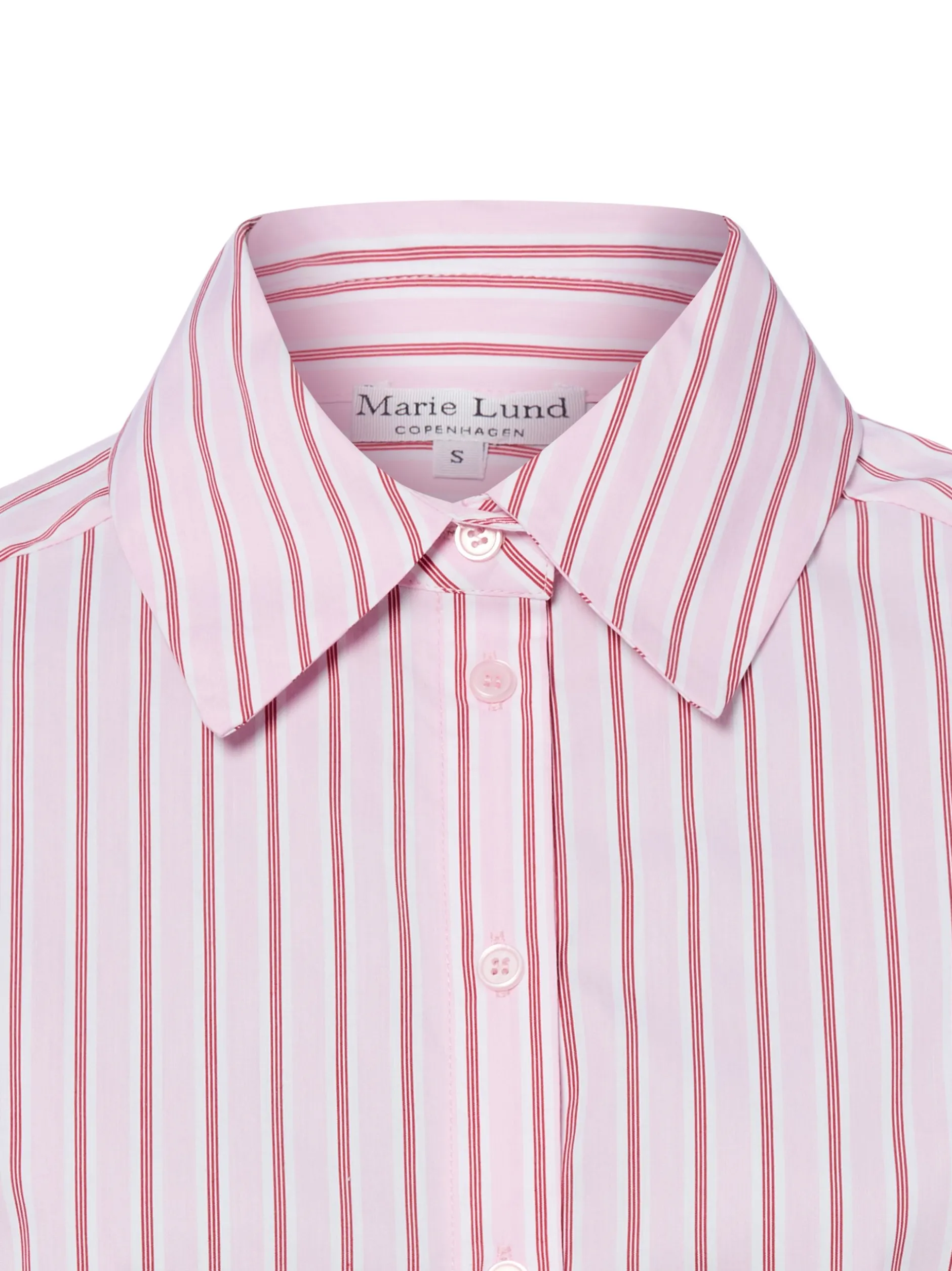 Marie Lund Collection Damen Hemdbluse in rosa weiß