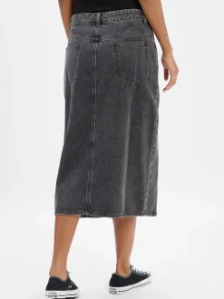 Marie Lund Collection Damen Jeansrock in anthrazit