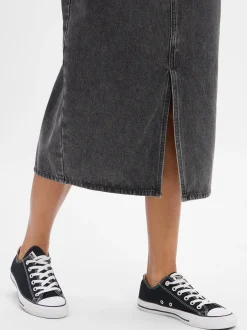 Marie Lund Collection Damen Jeansrock in anthrazit