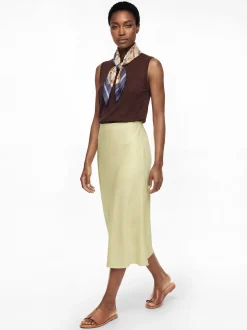 Marie Lund Collection Damen Midirock in vanille
