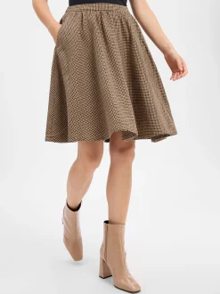 Marie Lund Collection Damen Rock in beige braun