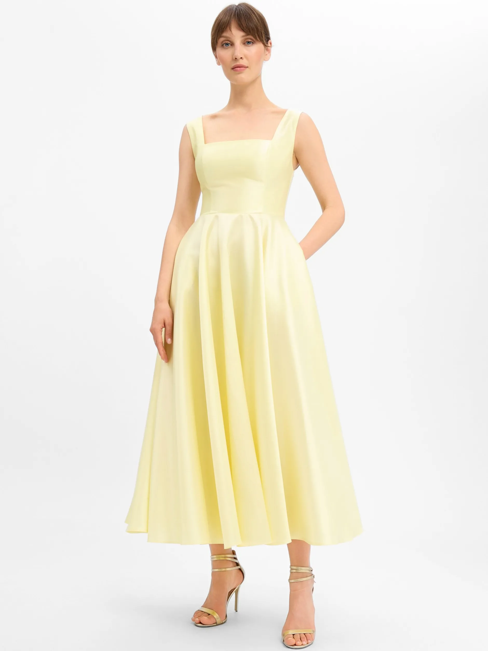 Marie Lund Damen Abendkleid in vanille - Ärmel: ohne Arm