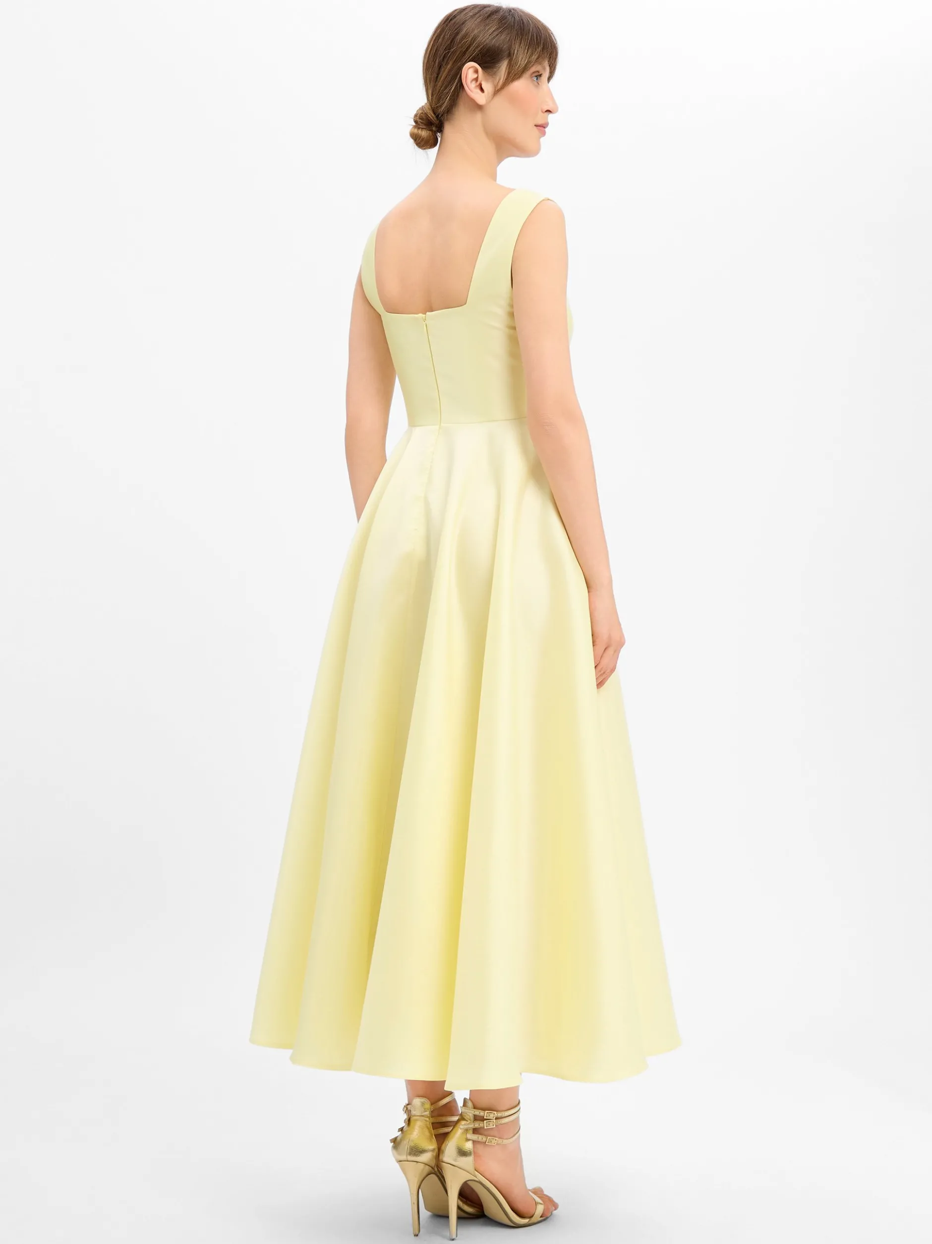 Marie Lund Damen Abendkleid in vanille - Ärmel: ohne Arm