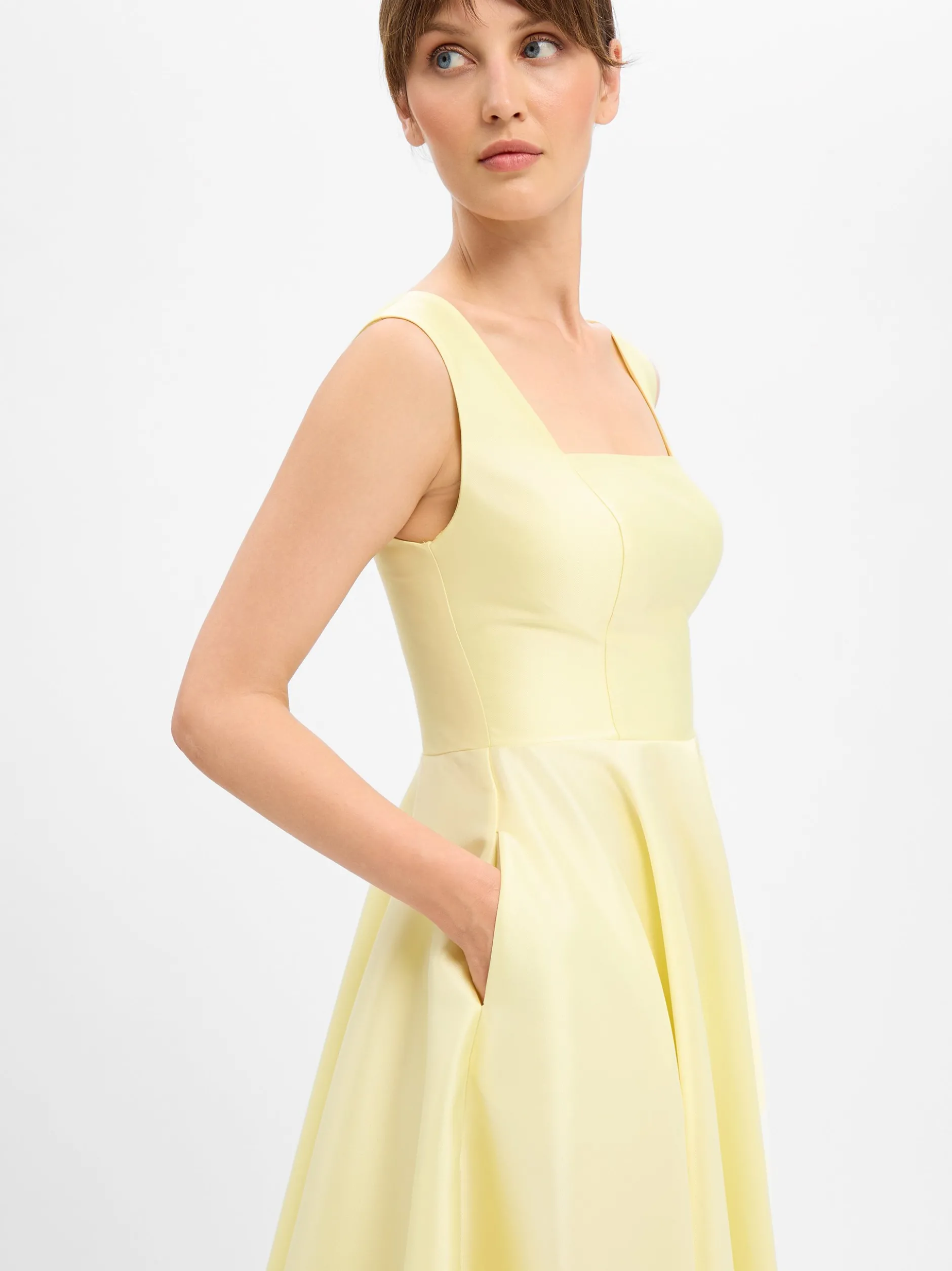 Marie Lund Damen Abendkleid in vanille - Ärmel: ohne Arm