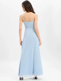 Marie Lund Damen Abendkleid in hellblau - Länge: lang