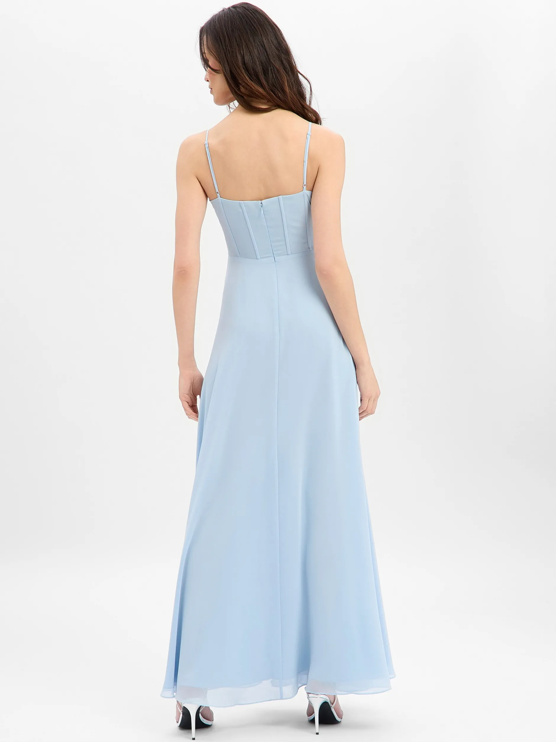 Marie Lund Damen Abendkleid in hellblau - Länge: lang