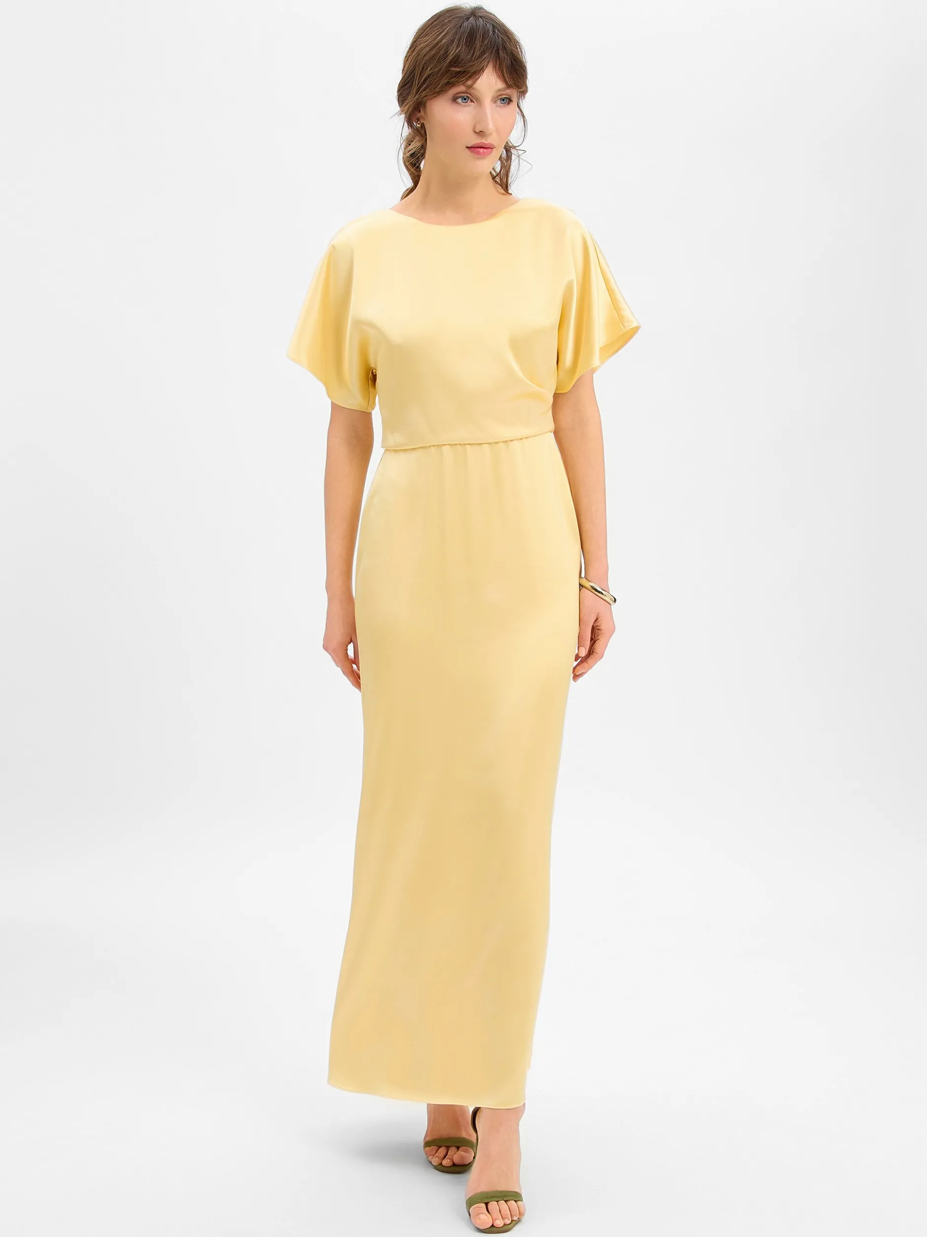 Marie Lund Damen Abendkleid in vanille - Länge: lang