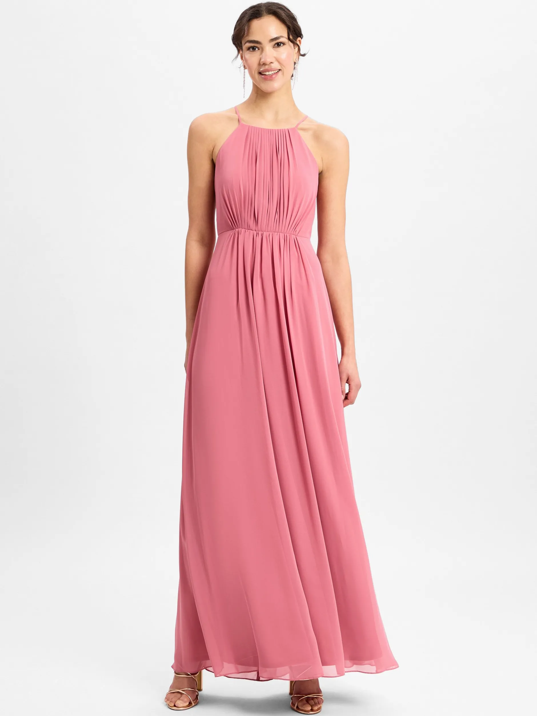 Marie Lund Damen Abendkleid in altrosa - Ärmel: ohne Arm