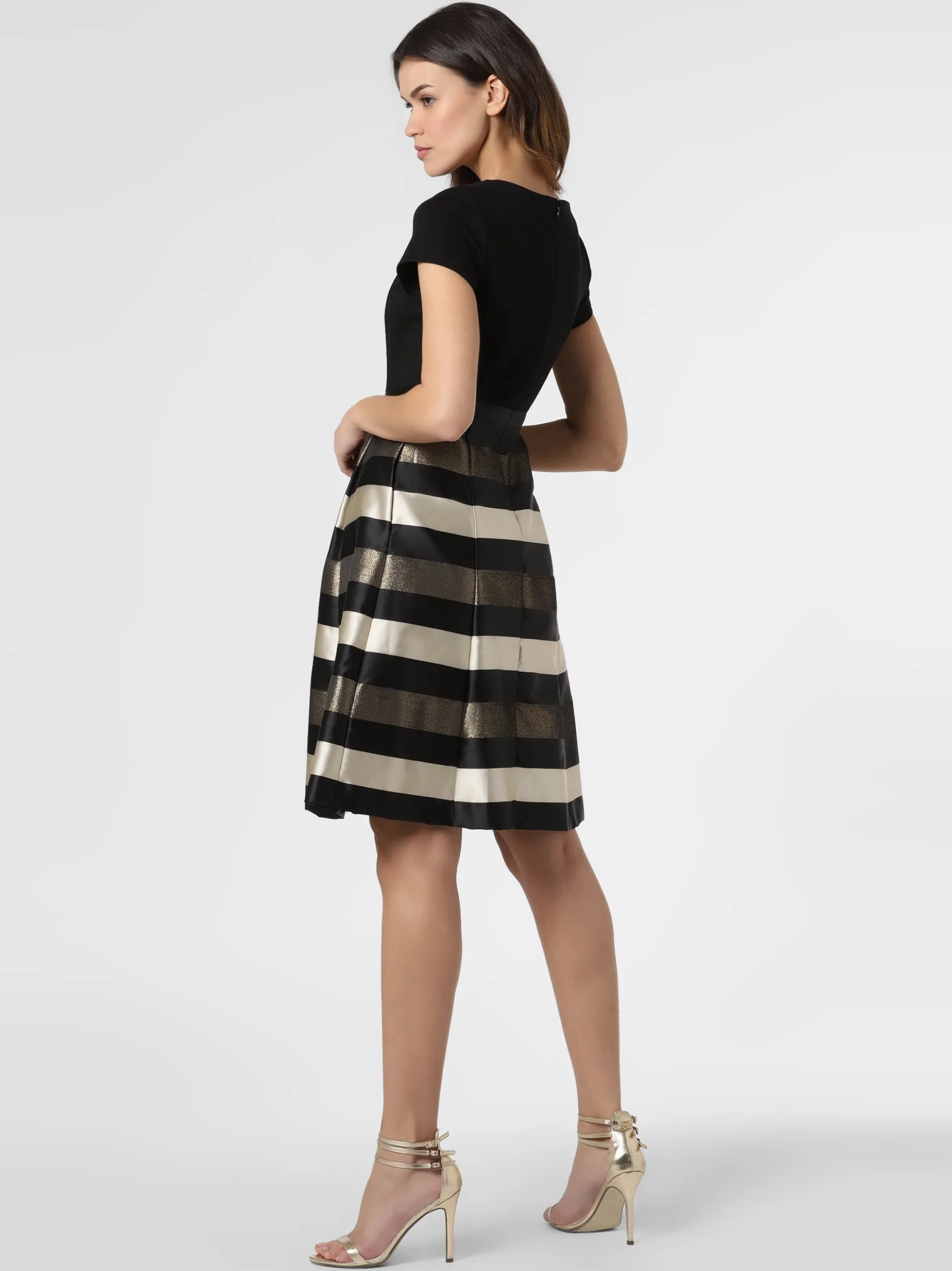 Marie Lund Damen Abendkleid in schwarz gold