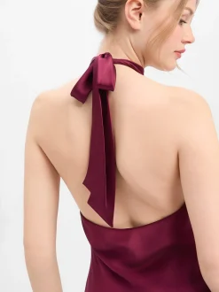 Marie Lund Damen Abendkleid in himbeer - Ärmel: ohne Arm