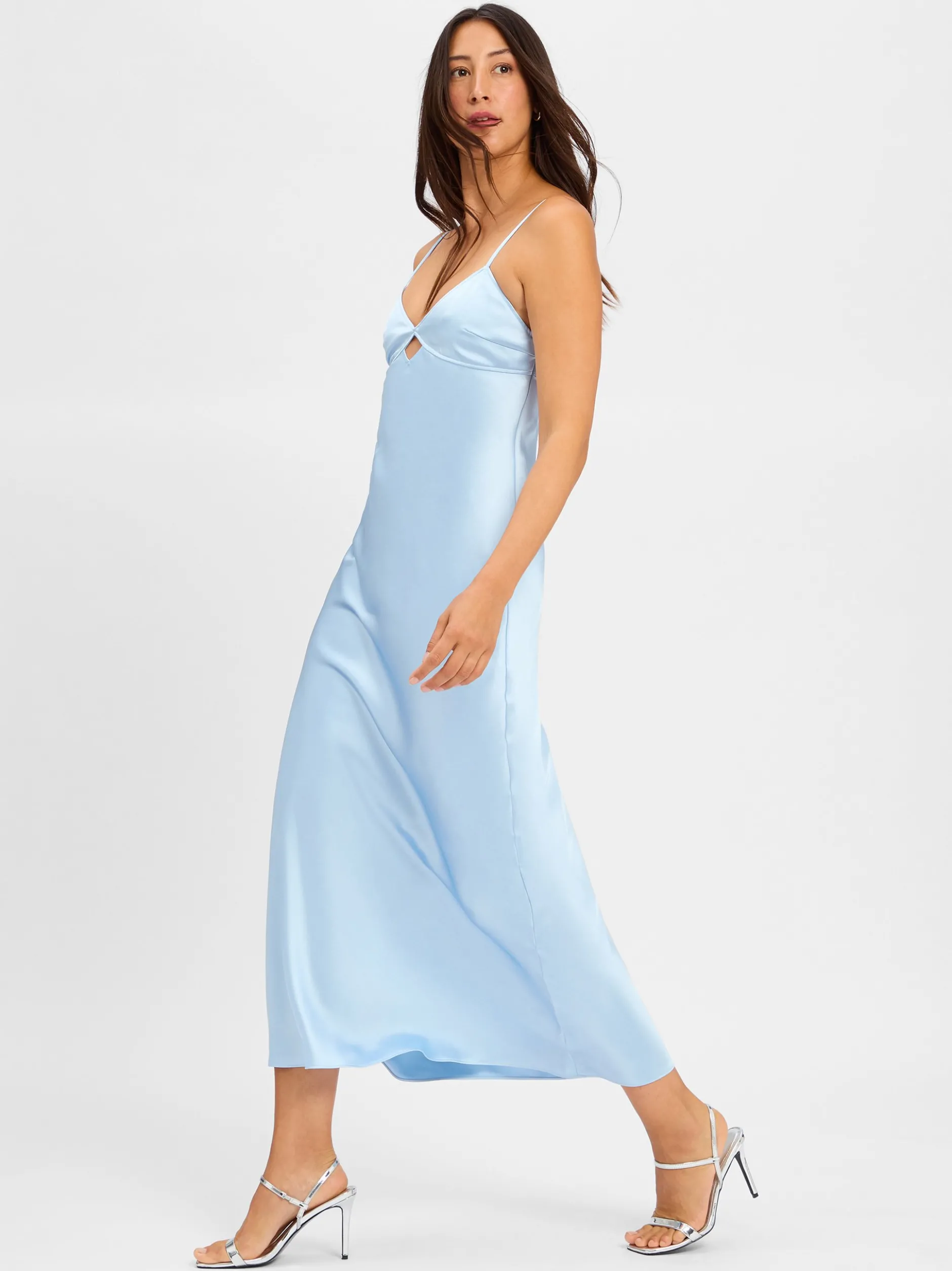 Marie Lund Damen Abendkleid in hellblau - Länge: lang