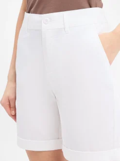 Marie Lund Damen Bermudashorts in weiß - Länge: knielang