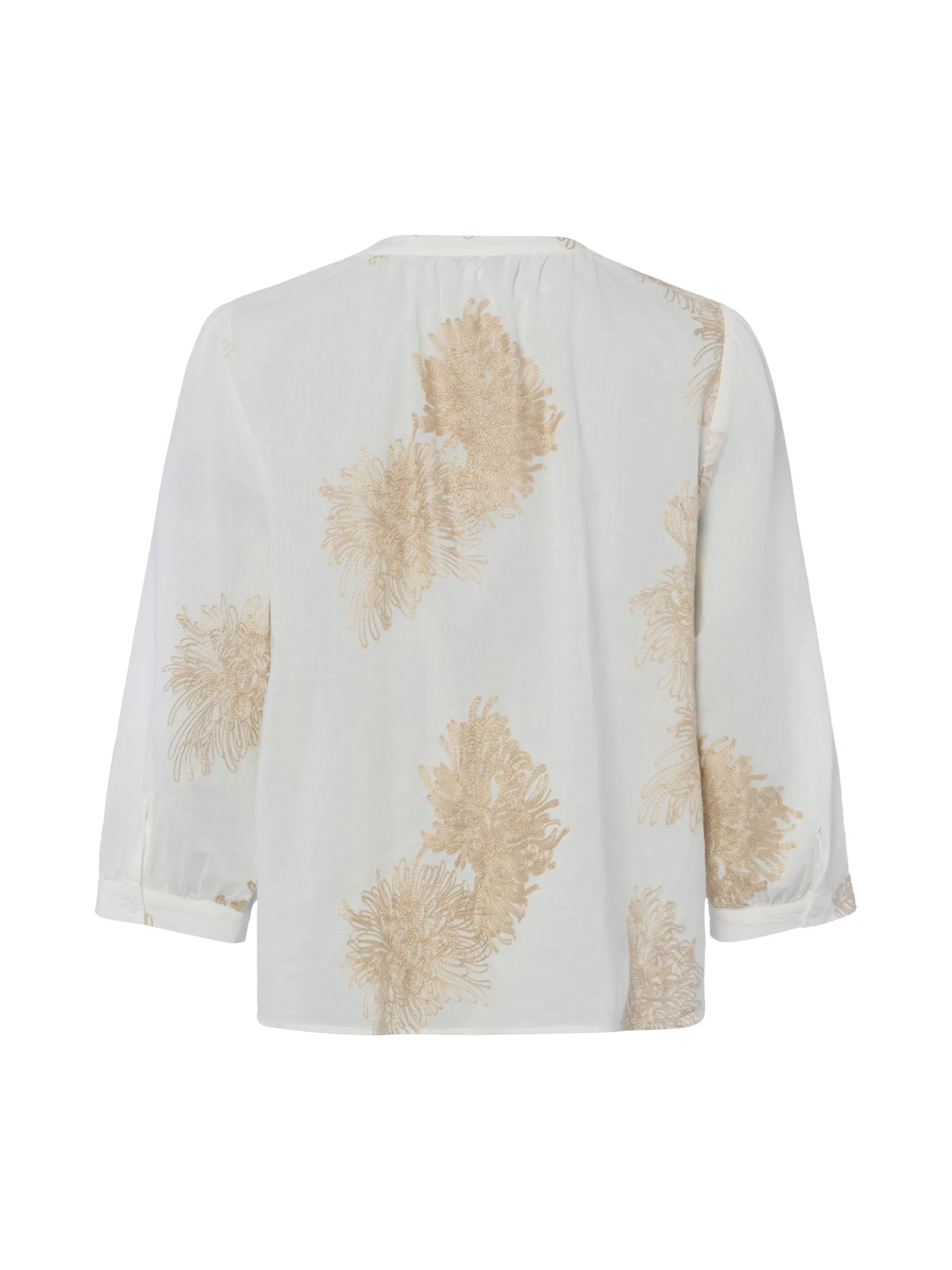 Marie Lund Damen Bluse in ecru melange - Ärmel: 3/4 Arm