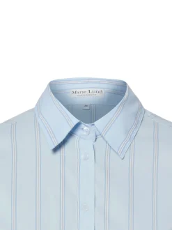 Marie Lund Damen Bluse in hellblau - Ausschnitt: Kent