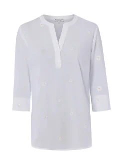 Marie Lund Damen Bluse in weiß gelb - Ärmel: 3/4 Arm