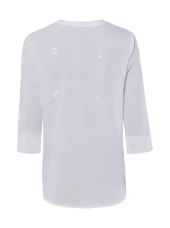 Marie Lund Damen Bluse in weiß gelb - Ärmel: 3/4 Arm