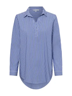 Marie Lund Damen Blusenshirt in hellblau weiß