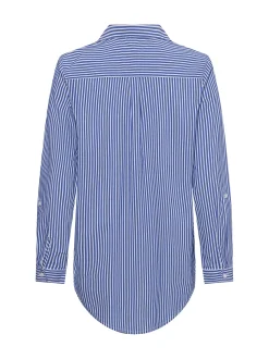 Marie Lund Damen Blusenshirt in hellblau weiß