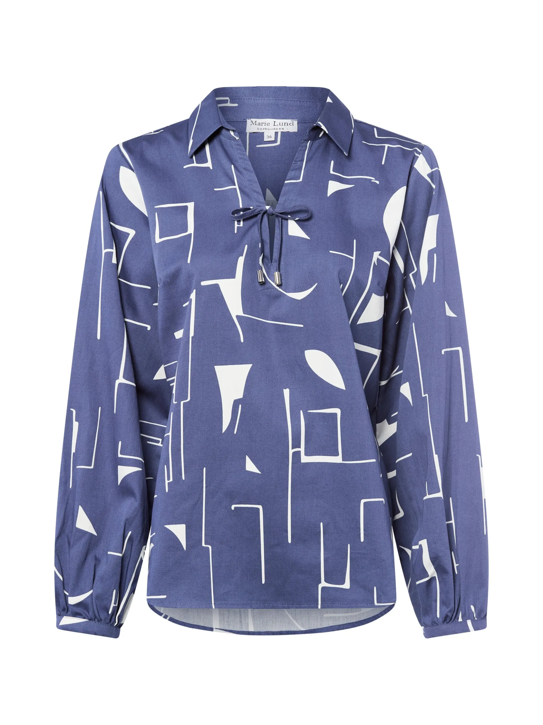 Marie Lund Damen Blusenshirt in indigo ecru